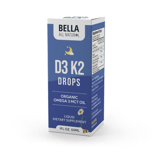D3 K2 Drops Organic Omega 3 MCT Oil with Chamomile Extract – Bella